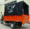 200CC Carrier دراجة ثلاثية العجلات Delivery Van with Rear Canvas Cover for Outdoor Raining Areas