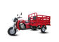 دراجة نارية حمراء ثلاثية العجلات للشحن مع محرك تبريد هواء 150CC لمقعد الركاب