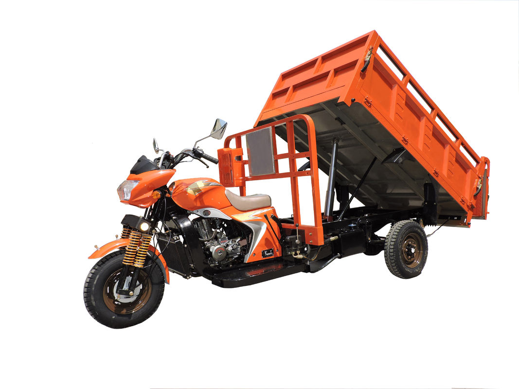 البرتقال 200cc 250cc ثلاثة ويلر / دراجة ثلاثية العجلات البضائع مع سقف البضائع